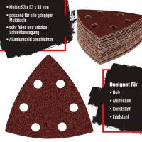 Triangulos de lijado │ 300 piezas │ 6 bolsos de 90x90x90mm │ 50 x grano 40/60/80/120/180/240 │ para lijadoras Delta - details 1