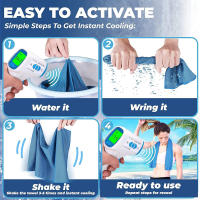 Paquete De 4 Toallas De Enfrío Respirables Ligeros Y Suaves Para Deporte Gimnasio Playa Camping Senderismo Y Viaje Toalla De Cara Y Cuello - details 3
