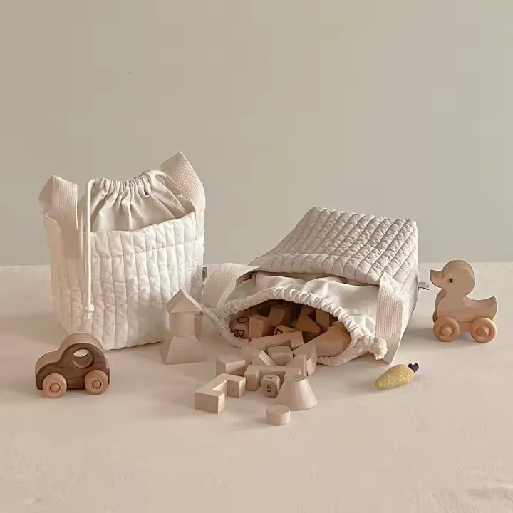 Bolsa de almacenamiento de juegos con cordón INS, bolso para niños, BILLETERA, cuna para Bebe, cambiador, biberón, atado a mano - 1