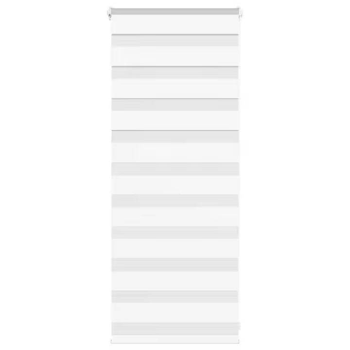 vidaXL Estor cebra blanco 65x100 cm tejido ancho 60,9 cm poliéster - 1