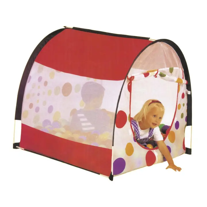 Casa de Tela de Colores 90x96x92cm Con 100 Bolas 7cm Parque y jardín JUGUETILANDIA - 1