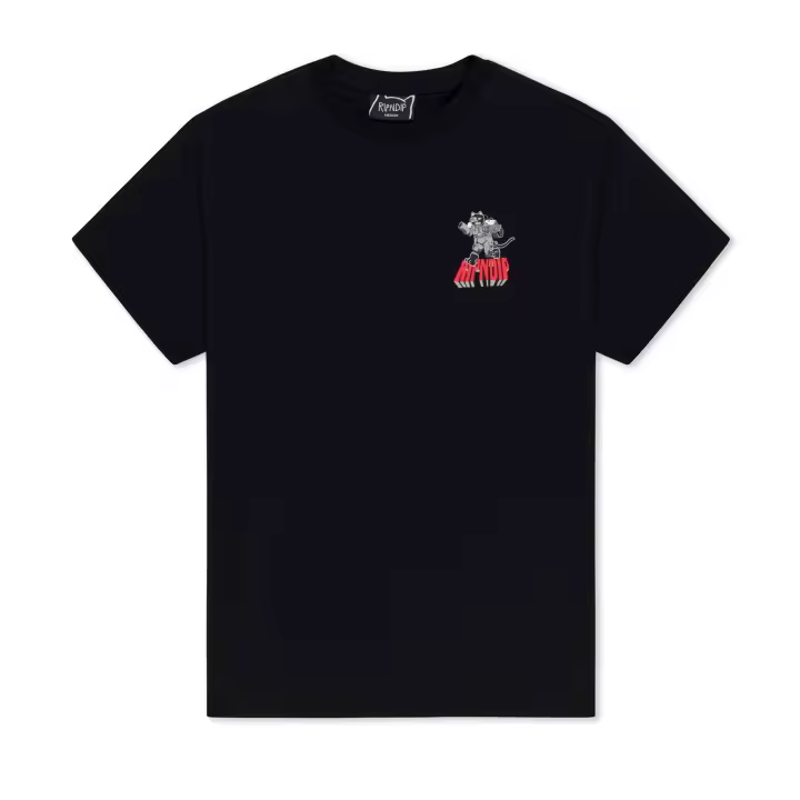 Camiseta de Manga Corta Ripndip  para unisex en color negro - 1