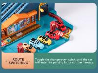 Juguete Interactivo De Dinosaurio Para Niños Coche De Ferrocarril Eléctrico Con Parking Y Aventura Juego De Construcción Mecánico Para Cerebro - details 5
