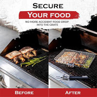 Cesta De Asado Plegable Portátil En Acero Inoxidable Con Mango Para Pescado Verduras Camarones Accesorios De Cocina Al BBQ - details 7