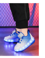 Zapatillas LED Para Niños Y Niñas Zapatos Deportivos Con Luces USB Cargables Para Outdoor Parkour Y Patinaje En Roller Talla True Fit Material Superior De Tela Y Suela EVA - details 10
