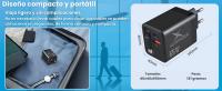 Cargador USB-C Retráctil 65W GAN, Puerto USB-C y USB-A, Carga Rápida PD QC3.0, Adaptador para iPhone, Samsung, Tablet, Notebook - details 8