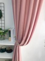 Cortinas De Estilo Princesa Rosa Lujo Para Sala De Estar 1 Pieza Translúcida Hechas De Poliéster 100% Decoración De Hogar - details 2
