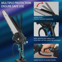 Motosierra eléctrica inalámbrica de 8 pulgadas para carpintería y poda en jardín - Compatible con batería Makita 18V - details 3
