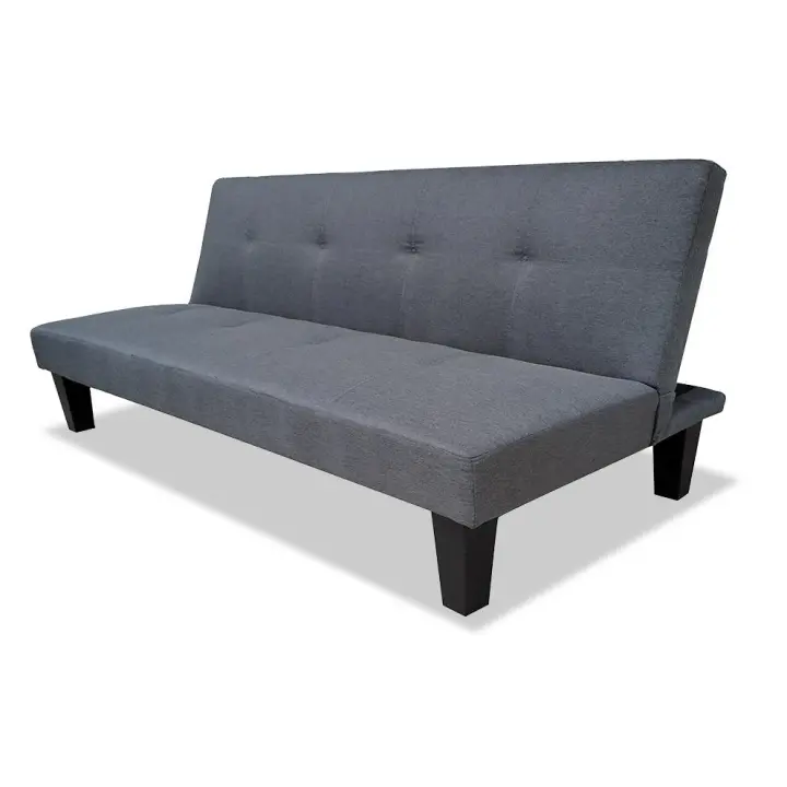 BATZAR Sofá Cama Love, 3 plazas, 170cm, tapizado Gris, fácil Apertura, Sistema Clic clac, Invitados, Respaldo ergonómico. - 1