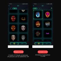 Bluetooth APP Control Smart LED Face Masks Programmable Change Face DIY Photoes For Party Display LED Light Mask For Halloween Carnival - details 3