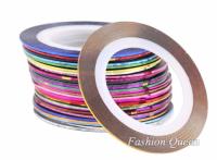 10pcs Cinta De Estrás Para Uñas 3D Herramienta De Arte De Uñas Decoración De Uñas Adhesivo Metálico De Color Roll DIY - details 2