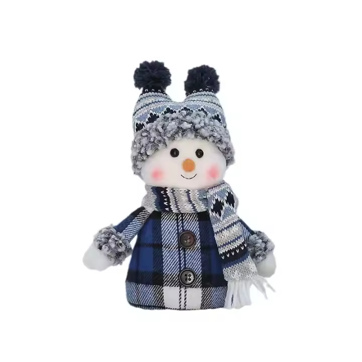 Muñeco De Nieve De Navidad Azul Encantador Muñeco De Nieve De Navidad Figura De Muñeco De Nieve Esquiando Colgante Para Árbol De Navidad Regalo De Año Nuevo - 1