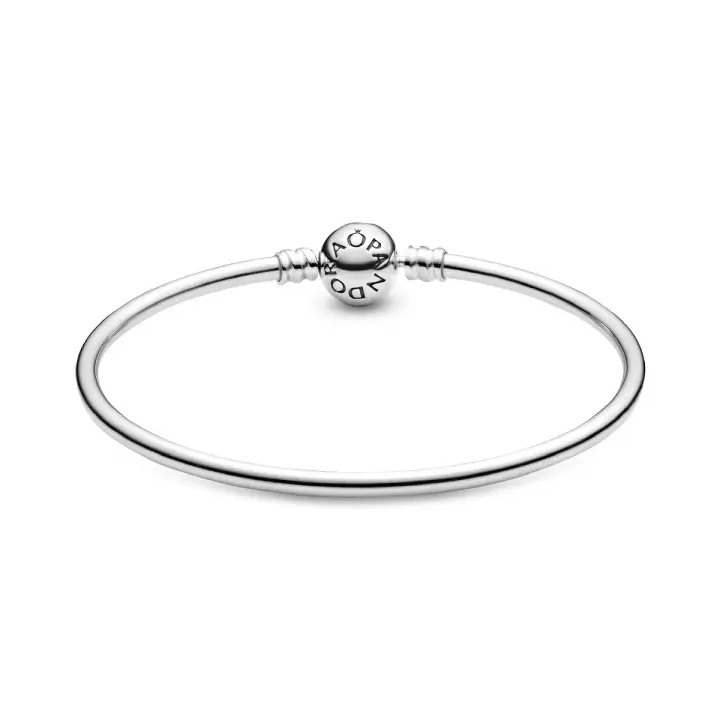 Pulsera Pandora Rígida Plata Cierre Redondo - 1