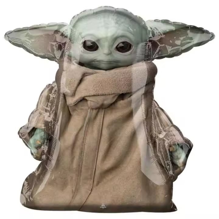 Inflable Globo Star Wars Gran Grogu Baby Yoda Aire Helio 78cm - Suministros para Fiestas y Juegos de Juguetes - 1