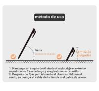 Tiartisan Palos De Tenda De Titanio Para Camping Fuerte Y Anti-curvatura 20/24/30/35/40cm Accesorio De Tenda De Alta Calidad - details 11