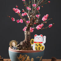 Gato De La Suerte China Decoración De Hogar Y Tienda Mano Flotante Dorada Regalo Para Coche Y Hotel Estilo Moderno - details 3