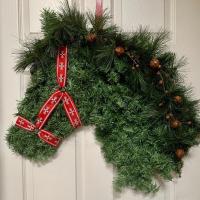 Marco De Hilo Para Corona De Hierro Fundido Forma De Cabeza De Caballo Para DIY Decoración De Navidad Y Fiesta Del Año Nuevo - details 5