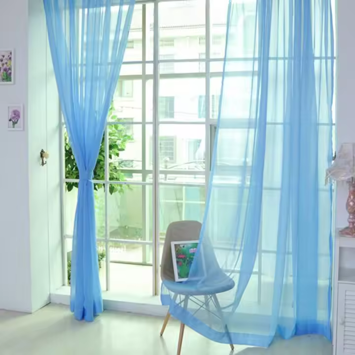 Cortinas De Tulle Sencillas Y Transparentes Para Decoración De Ventanas Estilo Moderno Para Sala De Estar Y Dormitorio - 1