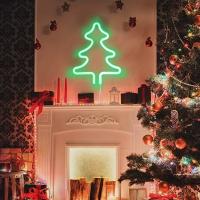 2pcs Luces Neón Navidad Árbol Y Ciervo Decoración LED Para Fiesta Navidad Dormitorio Sala Comedor Regalos De Vacaciones - details 7