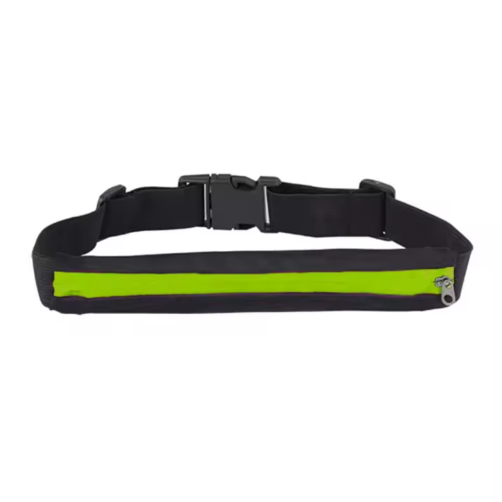 Riñonera deportiva para running, ciclismo y deportes bolsa con cremallera cierre seguro ajustable y material elástico para llaves, móvil - 1