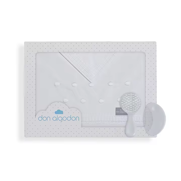 Conjunto 3Pcs Cama 60X120(Lençol152X102+Lençol B.120X60X12+Almofada60X30)-Algodão-Zoe-Branco B.Active - 1