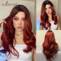 Pelucas Sintéticas Largas De Ombre Marrón Rubia Con Franja Para Mujeres Afro Peluca Cacheada Resistente Al Calor Para Uso Diario Cosplay - details 32