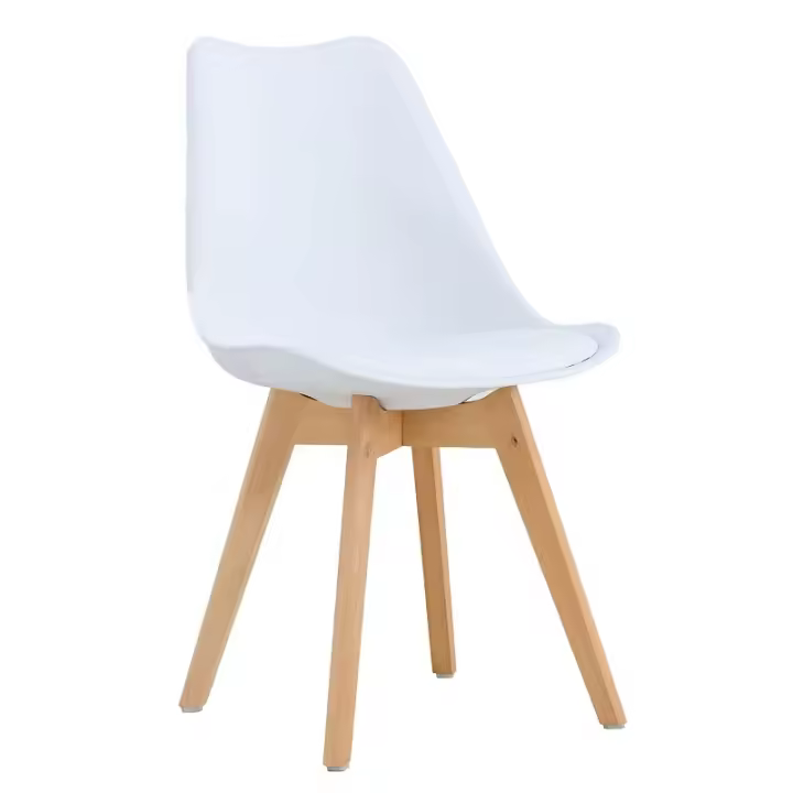 Silla TORONTO 4P (SU), madera, polipropileno color a elegir y cojín del mismo color. - 1