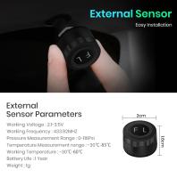 AWESAFE-sistema de alarma de supervisión de presión de neumáticos, dispositivo TPMS con 4 sensores internos para reproductor de DVD de coche, accesorios de navegación para coche - details 3