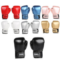 Guantes De Boxeo Para Niños 2Pcs Entrenamiento De Golpes Sparring De Kickboxing Protección De Mano Mitts Azul Negro Rojo Fitness - details 1