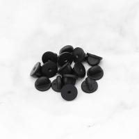 Pines De Goma Negros Para Broches Y Hebeleras De Mariposa Clavija De Bloqueo Accesorios Para Manualidades Y Joyería DIY Pack De 50/100/500 - details 2