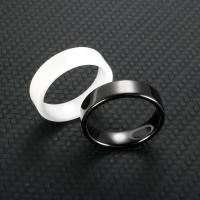 Anillo De Cerámica Negro Y Blanco Para Hombres Y Mujeres Anillo De Moda Para Fiestas Joyería Simplicidad Elegante Regalo - details 6