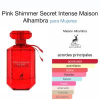 Maison Alhambra Pink Shimmer Secret Intense Eau de Parfum 100 ml – Perfume Floral Frutal para Mujer - details 1