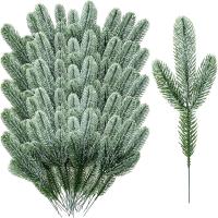 Guirnalda De Ramas De Pino Artificial Verde Para Navidad Decoración De Casa Falsas Plantas Verdes Estilo Nieve Cubierta DIY De Navidad - details 0