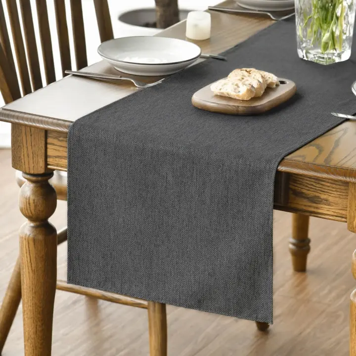 Camino de mesa de Navidad rojo, lavable, cocina, mesa de comedor, decoración interior, vacaciones, fiesta, decoración, 40 x 140 cm - 1