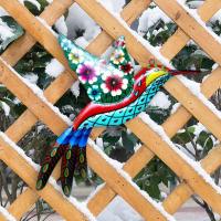 Hummingbird De Metal Para Colgar En La Pared Decoración Para Jardín Y Hogar Arte De Hierro Creativo Adornos Hechos a Mano Para Interior Y Exterior - details 0