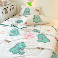 Edredón De Verano Dinosaurio De Dibujos Animados Suave Y Cómodo Para Todas Las Estaciones Decoración De Cama Sin Almohadilla Incluida - details 4