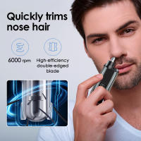 Aparato De Trimmer De Pelo Nasal Eléctrico Portátil Recargable USB Seguro Para Mujeres Y Hombres No Daña La Cavitación Nasal Labios Y Cejas - details 0