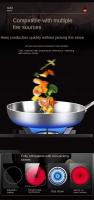 Sartén De Frying Pan De Acero Inoxidable 316 Antiadherente Para Estufa De Gas Y Cocinador Inducción Cocina Ecológica 28cm - details 12