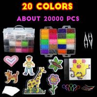 Kit De Cuentas Fusión 2000pcs 5mm Con Caja De Cuentas Hama Para Niñas Regalos Incluye Cuentas De Papel Para Colgar En Un Tablero De Pinos Accesorios Rich - details 0