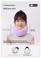 Almohada De Viaje Para El Cuello En Forma De U De Espuma De Memoria Ajustable Y Portátil Soporte De Cuello Suave Para Descanso Del Mediodía Y Sueño - details 8