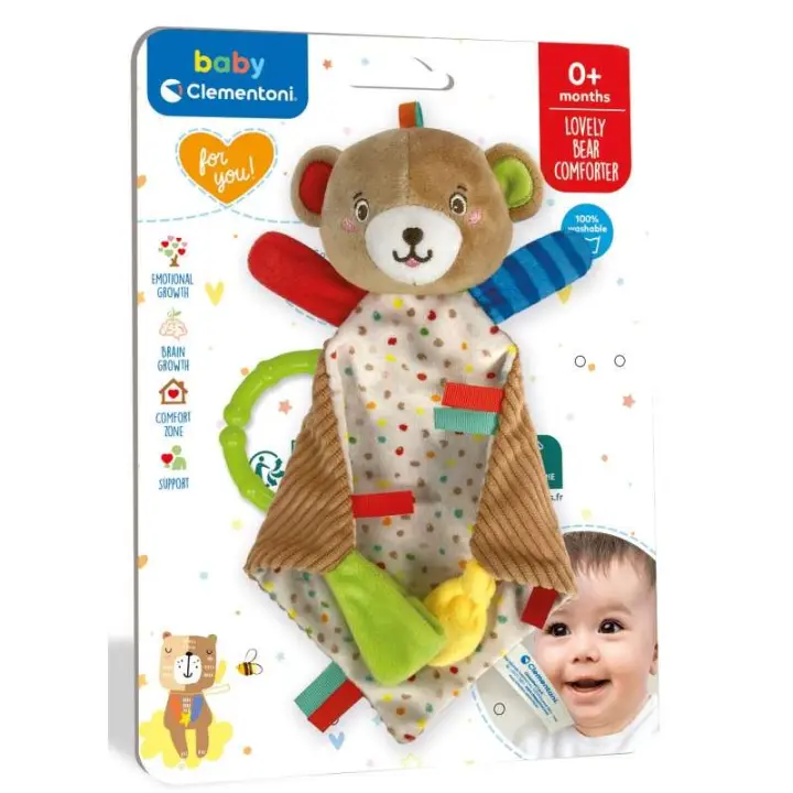 Clementoni Sonajero Dulce Osito Doudou Portátil - 18x25x6 Cm - 1
