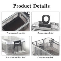 Caja De Herramientas Para Pesca Impermeable Con Luces Organizador De Accesorios De Pesca Para Carpas Estuche Expansible De Guarda Señuelos Y Ganchos - details 1