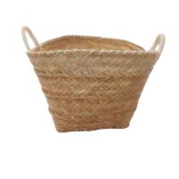 Leñero Grande Esparto Natural Doble Asa  60 cm de Largo x 46 de Ancho x 37 cm de Alto, Cesto para Picnic , Elemento Decorativo - details 1