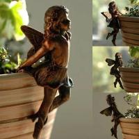 Decoración De Resina Para Jardín Fae Girl Colgante De Taza Combinación De Flor Borde De Canasta Ornamento Para Maceta - details 0
