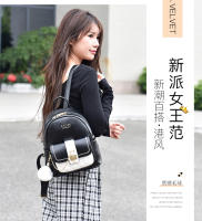 Mochila Bolso Para Mujer Con Cierre De Cremallera Y Decoración De Pompón Interior Bolsa De Día De Cuero Sintético - details 0