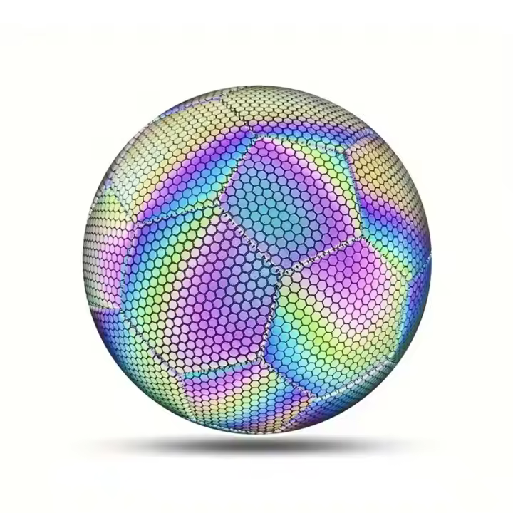 Balón De Fútbol Reflectante Tamaño 5 Colorido Y Luminoso Para Uso Interior Y Exterior 1 Pieza - 1
