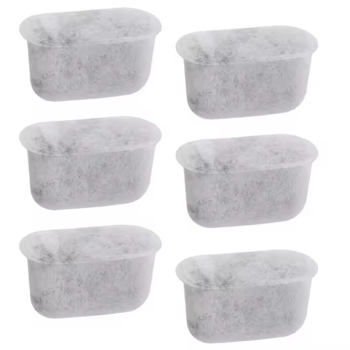6 piezas de reemplazo de filtros de agua de carbón de bambú para máquinas de café Cuisinar-T - 1