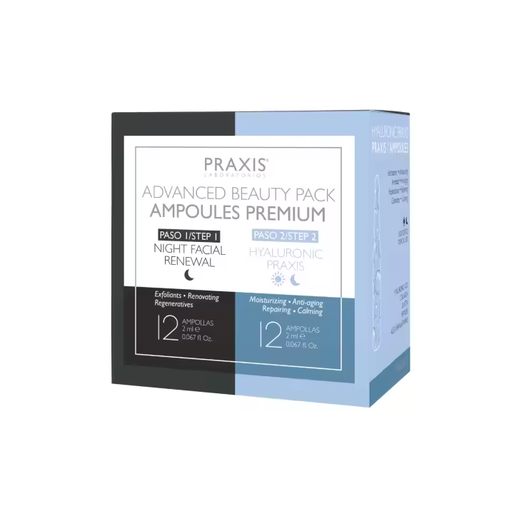 ADVANCED BEAUTY PACK 24UD,Tratamiento facial de renovación e hidratación intensiva (Night Facial Renewal + Hyaluronic Praxis). - 1
