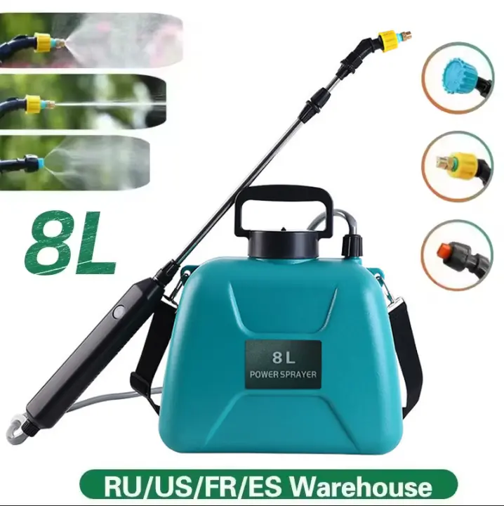 8L/5L PULVERIZADOR eléctrico automático para jardín, rociador de plantas recargable por USB, rociador de arranque, lata de agua, riego de jardín - 1