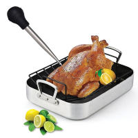1Pc Herramienta De Barbacoa De Acero Inoxidable Con Pimienta De Aves De Azúcar Tubo De Succión De Aceite De Silicona Para Pato Asado - details 1